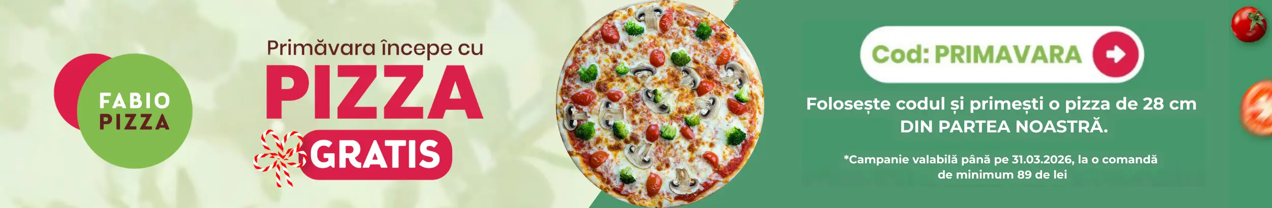 Fabio Pizza - Promoții Pizza